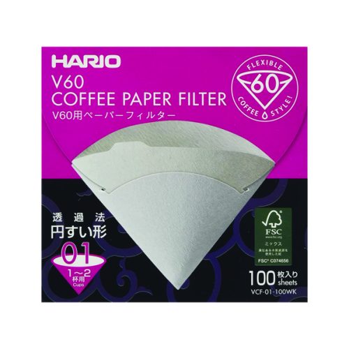 חב' 100 יחידות פילטר נייר HARIO ל-2 כוסות (1-2)